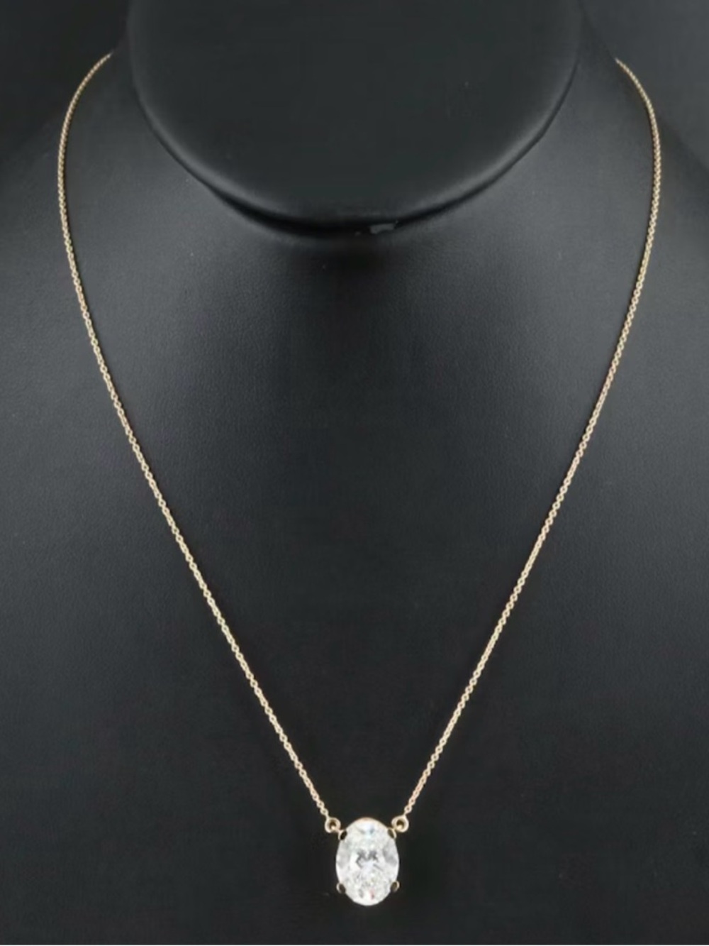 IGI Certified 5 CT Lab Grown Diamond Solitaire Necklace